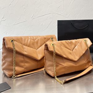 Designer läder axelväska klassisk loulou handväska mode crossbody handväska guld sier handväska casual tote damkedja sadelväskor