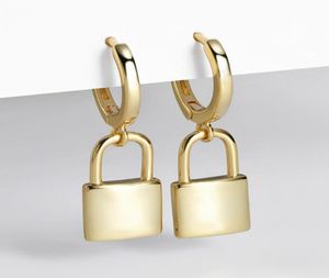 Dangle żyrandol Huggie Padlock kolczyki złoto srebrny kolor srebrny Kobieta 925 Klawisz szterling Klaworowa kropla dla kobiet mężczyzn do pierciny biżuterii 5244839