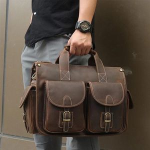 Pastas newsbirds vintage moda bolsas de couro para homens bolsa de ombro couro genuíno multifuncional maleta saco de negócios