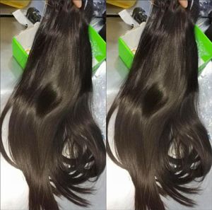 더블 그려진 여분의 두꺼운 4pcs 생 베트남 금발 직선 부드러운 인간 머리 wefts 버진 처리되지 않은 Weft7780530