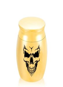 Skull Mini Cremation Urns Urna pogrzebowa dla uchwytu na Ashes Mały pamiątki Pamięci JAR 30 x 40 mm2265408