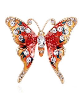 Broche de mariposa de lujo para regalo de Navidad, traje, bufanda, Clip, vestido de mujer, Pin de solapa nupcial para boda, joyería para fiesta, broche de diamantes de imitación6817948