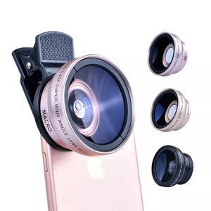 2 in 1 Clip-on Professional Kit with 0.45X Super Wide Angle Lens 12.5X Macro Lens Cell Phone Camera Lens Kit for iPhone and Android Smartphones Cell Phones