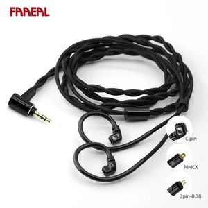 Ohrhörer FAAEAL -Ersatz Audiokabel für KZ ZSN GK CCA TRN -Kopfhörer 2.5/3,5/4,4 mm C Pin geflochtenes Upgrade -Kabel -Kopfhörerzubehör