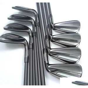 Irons Black Golf Clubs TLM Forged Iron Set P79 0 4 5 6 7 8 9 P S Steel Graphite Shaft Header DHS UPS FedEx7121744 Drop Leverans SPOR DHEXJ