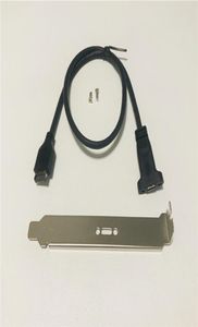 USB 31 Typ C för att typ E -adapterkontaktdataförlängningskabel med konsol för frontpanelmoderkortet 50CM9336641