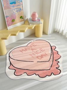 Arte criativa tapete rosa confortável macio quarto tapetes sala de estar decoração tapete porta do banheiro varanda tapetes tapis alfombra 231225