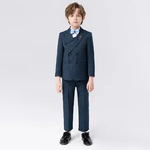 Abiti da ragazza per bambini Ragazzi belli Abiti da 5 pezzi Abiti da vacanza all'aperto Soft Piano Hosting Performance Boy Outfit con papillon Set per grandi