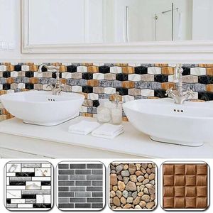 Wall Stickers 3D Paper Brick Stone Wallpaper DIY Rustic Effect Self Adhesive Home Decor Sticker Living Room PVC Safety