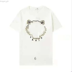 Kenzo T Shirt Top Quality Men women tshirts summer Street Apparel半袖Tiger Head Embroideryレタープリントルースフィットトレンド622