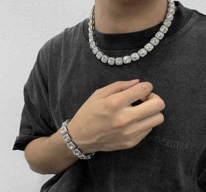 2021 Rock Sugar Cuba Halsband av diamanter och Accsori Japan och Sydkorea Trend Wang Jiaer samma halsband mode hiphop pojkar je6819211