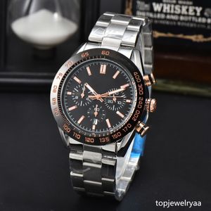 Högkvalitativ topp lyxvarumärke Designer Speedmaster Watch Chronograph Men's Watch Motes Master Gold Automatisk kvartsklocka