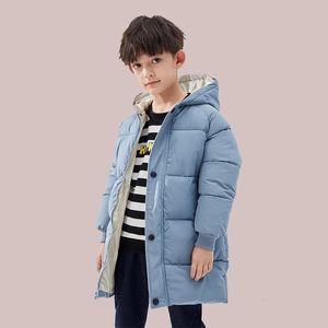 Winter Boys Girls Long Hooded Coat Children's Down Jackets Kids Warm Outerwear Russian 2-10 Yrs Teen Kid Thicken Parka Snowsuit 231226