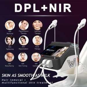 Máquina de depilación láser DPL IPL NIR para rejuvenecimiento de la piel, eliminador de manchas de acné y vasos sanguíneos rojos, luz de pulso de tinte