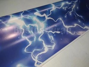 Klistermärken Blue Flashing Camoufalge Vinyl för Car Wrap med Air Release / Air Bubble Free Camo Film For Truck / Boat Graphics Coating 1.52x30