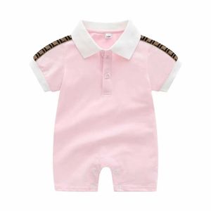 Rompers生まれたばかりの女の女の子と男の子の半袖の年コットン服デザイナーブランドプリント幼児の赤ちゃんのロンパー子供パジャマ