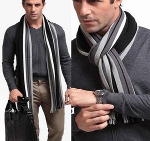 JODIMITTY Winter Designer Scarf Men Striped Cotton Scarf Male Brand Shawl Wrap Knit Cashmere Bufandas Long Striped With Tassel C094779063