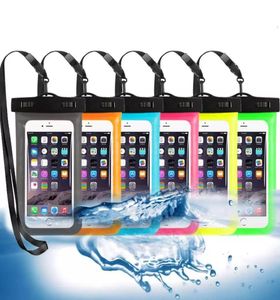 Universal Waterproof Cases Bag telefon Dry påsar Pouch för mobiltelefon iPhone Samsung HTC Android Smart Phones9964725