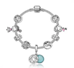 charmarmband söt söt tjej pojke charms pärla passform för armband pendell 925 silver sanke kedja diy smycken som julklappar7722723