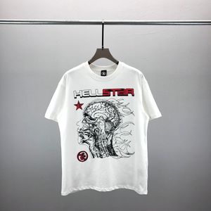 227 Polos Es Męska T-shirt haftowany i drukowany w stylu polarnym z ulicą z czystym bawełnianym małpym anime Summer Math D3