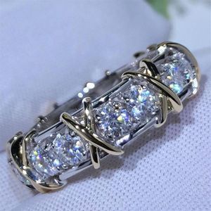 Cluster Rings Charm 10k Gold 4mm Lab Diamond Ring 925 Sterling Silver Jewelry Engagement Wedding Band for Women Men Party Accessor261Z