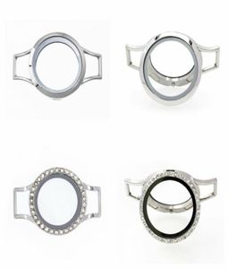 Tennis 5st 10st 30mm Magnetic Glass Floating Locket Copy Rostfritt stål Klocka Wrap Armelets Bangle Fit For Charms Jewelry4189674