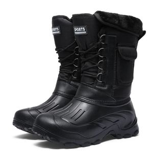 Outdoor-Sport Männer Stiefel Frühling Wasserdichte Schuhe für Männer Licht Regen Stiefel Angeln Stiefel Winter Schnee Stiefel Arbeits Stiefel 240106