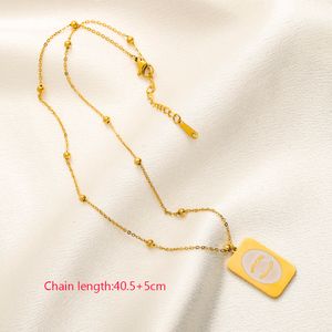 Calha de colar de moda de designer de luxo 925 prata banhada 18k ouro banhado aço inoxidável marcha letra de colares pendentes para acessórios de jóias femininos