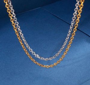 10 шт., цельное золотое, серебряное ожерелье из нержавеющей стали, тонкая цепочка Rolo Link, ожерелье 2 мм, 18 дюймов для женщин, сварочная цепь2808055