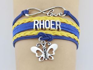 手織りRhoer Butterfly Charm Bracelet Chain Bracelet012272346