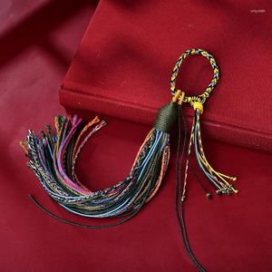 Keychains Hand-woven Pendant Lanyard Bag Can Hang Tangka Zakiram Car Phone Key Hanging Male Female Ethnic Style Retro Match