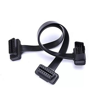 OBD2 16Pin Extended Flat Wire Connected To Full Flat Wire, One Split Double Sided Flat Wire Transition Wire, 16 Core Powered