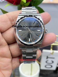 Super Quality EW Factory Watches 114300 39mm Cal.3132 Rörelse Automatisk Mekanisk mekanisk klocka Grå Dial Consible Constant Motion Sapphire Diving armbandsur