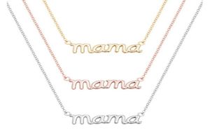 Piccola mamma mamma mamma lettere collana timbrata parola iniziale amore alfabeto madre collane per il ringraziamento madre039s regali2177623