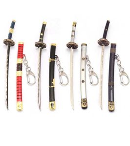 Anime One Piece Keychain Cosplay Roronoa Zoro Sword Blade Chaveiro Pendant Key Holder Chain Men Fashion Jewelry Accessories G10193558386
