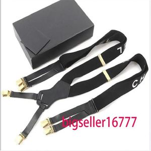 Suspenders 2022 Newest Factory Direct Fashion Men's and women Designer Suspenders 3.0 x 115cm Six Clip Wide Strap C 290q