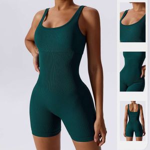 Lu Lu Lemen Align Low-Cut Damen-Overall, nahtlos, sexy Stretch, U-Ausschnitt, geraffte Taille, Fitnessstudio, Laufen, Push-up, schnell trocknend, Trainingsanzug, Yoga-Frau