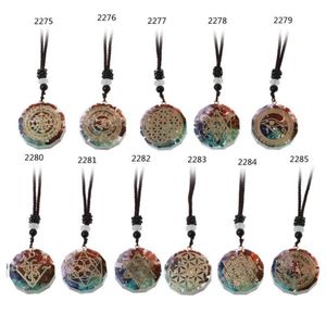 Pendant Necklaces Orgone Necklace Metatron Cube Orgonite Energy 7 Chakras Reiki Healing EMF Protection Crystal3366281