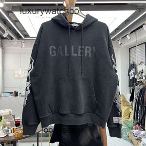 Streetwear Hoodies Kullanılmış Gallerys Erkek Sweaters Dept Wash High Tasarımcı Sokak Su 2022 Sonbahar Kadınlar Kış Gevşek Peluş Kapşonlu SW NYQ4