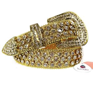 Famoud Brand Diamond Studded Belt Western Cowboy Jeans Sparkle Men039s Designer Rhinestone Belts For Women Men2455693