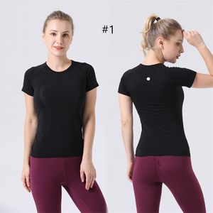 LU LU LEMONS 2.0 Damen-Yoga-Outfit, T-Shirts, Hemden, T-Shirts, Sportbekleidung, Outdoor-Bekleidung, Freizeitkleidung, Erwachsene, Fitnessstudio, Übungen, Laufen, Kurzarm-Tops, atmungsaktiv