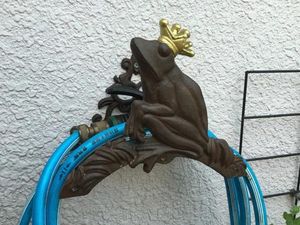 Equipments Garden Hose Hanger Frog Prince Vintage Country Cast Iron Metal Garden Hose Holder Hose Reel Stand Wrought Iron Outdoor Supplies Vi