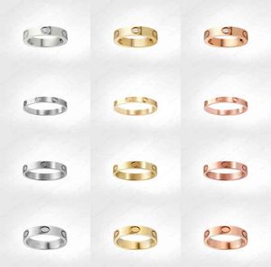 Love Screw Ring Mens Band Rings 3 Diamonds 2021 Designer Luxury Jewel Women Titanium Steel Alloy Goldplated Craft Gold Silver R1985598