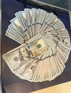 Prop Money dólares estadounidenses suministros de fiesta dinero falso para pastel billetes de papel juguetes novedosos 1 5 10 20 50 100 dólares moneda