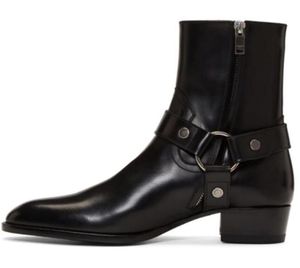 Ботинки Wyatt из натуральной кожи, модные мужские ботинки на молнии внутри, байкерские ботинки размера плюс, евро 38469087027