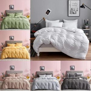 Set 2021 Set di biancheria da letto chic 3 pezzi Completo da letto completo Copripiumino Forniture di biancheria da letto di design 7 colori disponibili