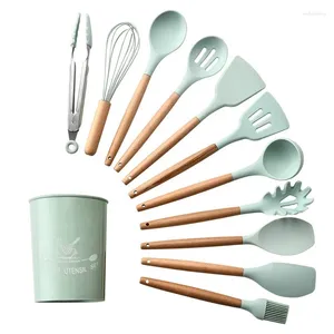 Conjuntos de panelas vendendo 12pcs conjunto de utensílios de cozinha de silicone cozinhar ferramentas de cozimento pastelaria premium