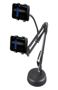 Tripods Masaüstü Mahkeme Telefon Tablet Tutucu Monopod Stand Uzun Kol Braketi Yuvarlak Taban 360 Derece Canlı Akış Çekim Videosu You9465485