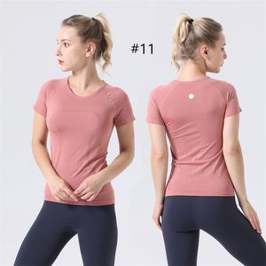 LL-B53 2.0 Womens Yoga Outfit Tshirts Tees Sportswear Outdoor Apparel Casual Adult Gym Excerise Running Close-fitting Short Sleeve Tops Breathable Shirts