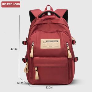 SchoolBag Semall College Students High School Girls Backpack Simple Load Recotion Lage Capacity Boys Backpack 231225